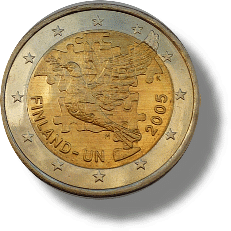 2005 Finnland Gedenkmünze - 50. Jahrestag der Mitgliedschaft in der UN