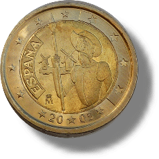 2005 Spanien Gedenkmünze - 4. Jahrhundert nach der ersten Ausgabe Miguel de Cervantes