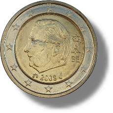 nur 2008 Belgien Kursmünze Münzbildänderung