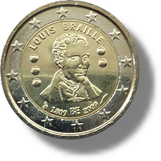 2009 Belgien Gedenkmünze - 200. Geburtstag von Louis Braille