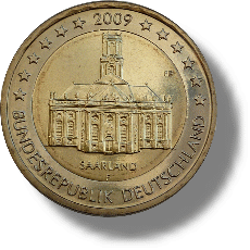 2009 Deutschland Gedenkmünze - Bundesländerserie 4/16 Ludwigskirche in Saarbrücken - Saarland