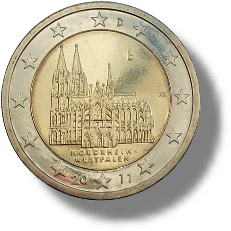 2011 Deutschland Gedenkmünze - Bundesländerserie 6/16 Kölner Dom - Nordrhein Westfahlen