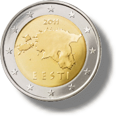 Ab 2011 Estland erste Kursmünze