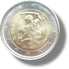2011 San Marino Gedenkmünze - 500. Geb. von Giorgio Vasari