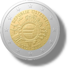 2012 Österreich Gemeinschaftsausgabe 10 Jahre Euro Bargeld