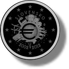 2012 Slowakei Gemeinschaftsausgabe 10 Jahre Euro Bargeld