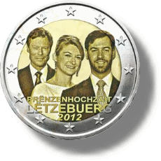 2013 Luxemburg Gedenkmünze - Hochzeit von Erbgroßherzog Guillaume und Stéphanie